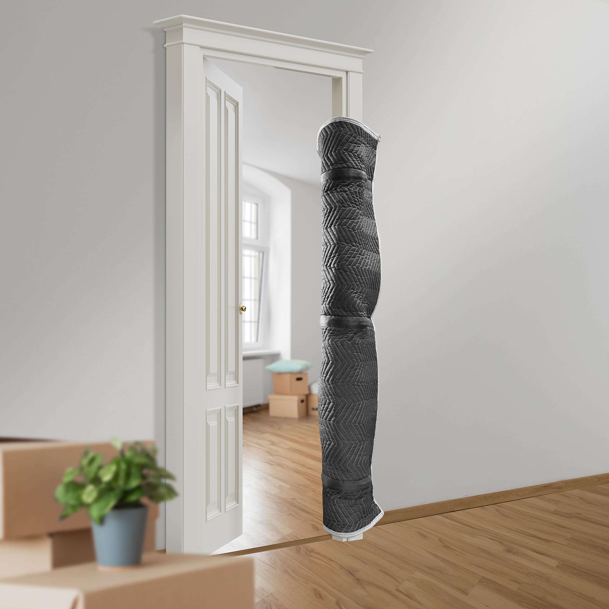 Sure-Max Door Jamb Protector Pad with 3 Sewn-in Steel Spring Clips, 72