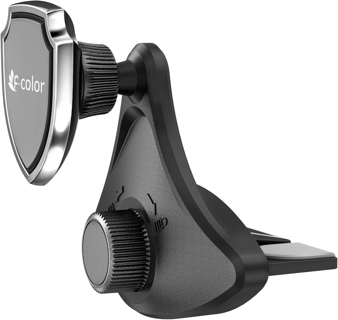 Car Phone Holder, F-color CD Slot Car Mount Phone Holder Magnetic Car Cradle for Smartphones iPhone X 8 7 6S Plus, Samsung Galaxy S8, Google Pixel, HTC, LG, GPS Devices, Strong Magnet, Stable, Black