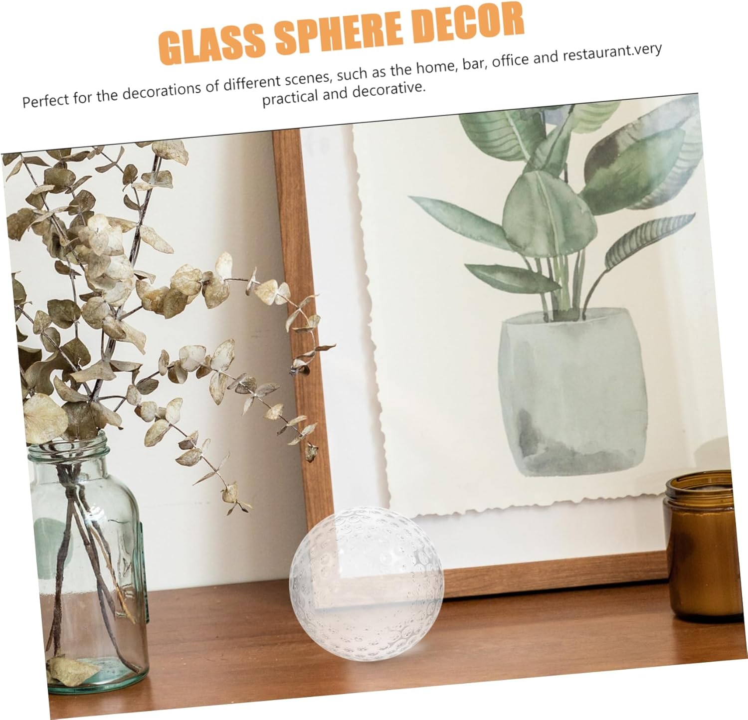 Unomor Creative Golf Glass Ball Ornament Crystal Ball Decoration for Living Room Fine Workmanship for Family Friends and Compact Design