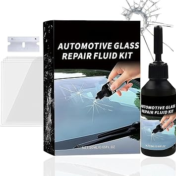 Quick Windscreen Repair Kit - 5-Minute Long-Lasting Glass Repair Liquid for All Crack Types on Windscreens, Windows & Mirrors, 1PCS