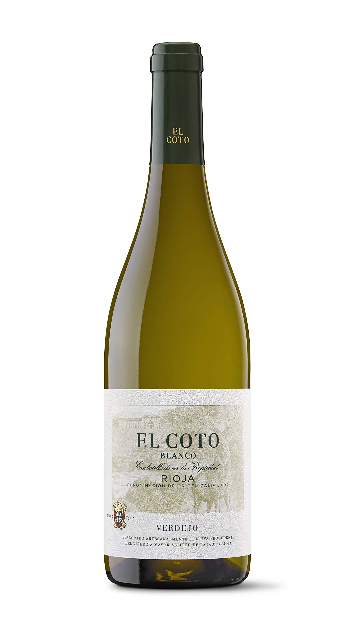 El Coto Verdejo blanco | Vino blanco DOC Rioja | Variedad Verdejo | Fino e Intenso | Caja 6 botellas 750 ml