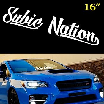 Amazon.com: iJDMTOY 16 by 3 Inches White Subie Nation Banner