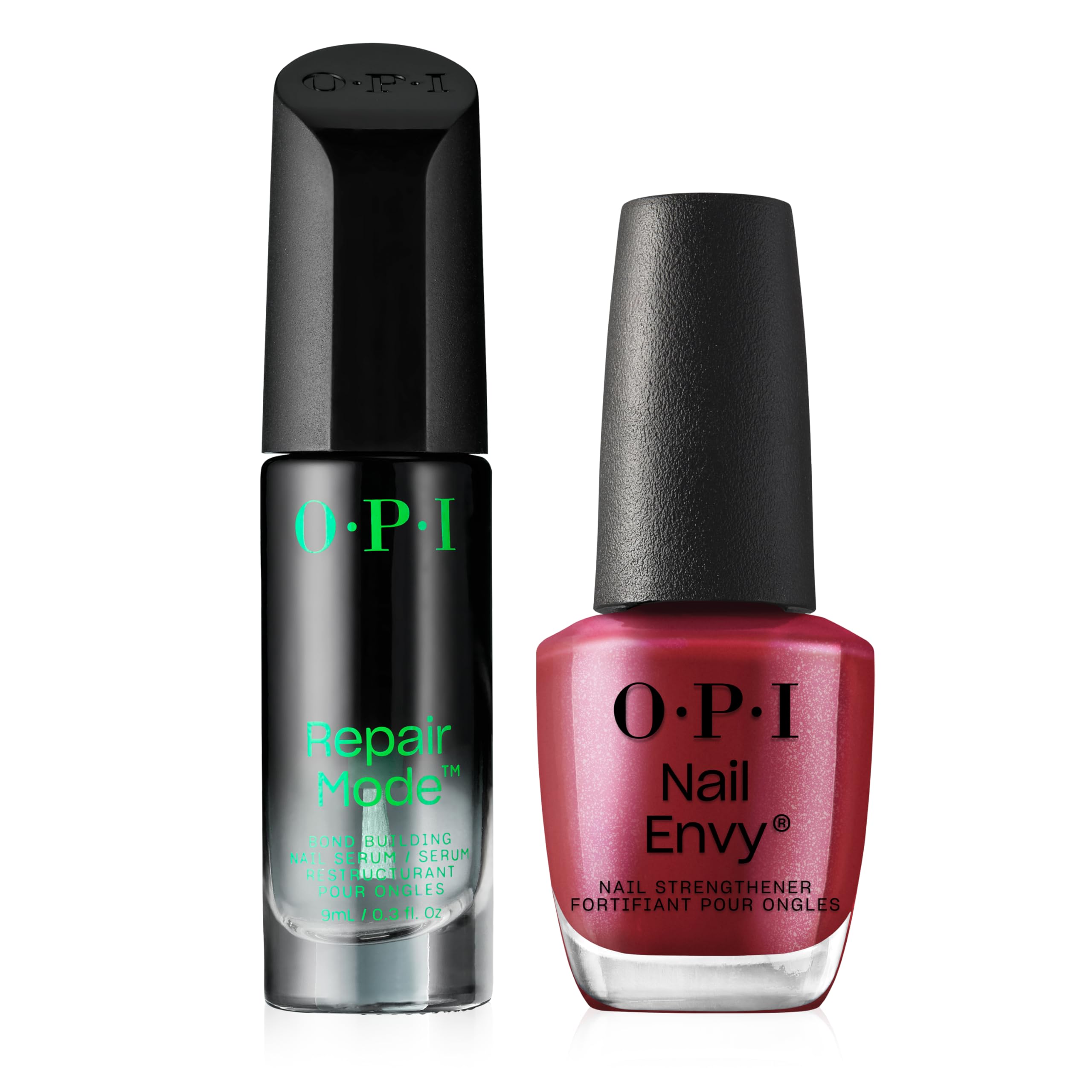 OPI Pack Endurecedores, Tratamiento fortalecedor de uñas, Repair Mode (9ml) + Tono Rojo Tough Luv (15ml)