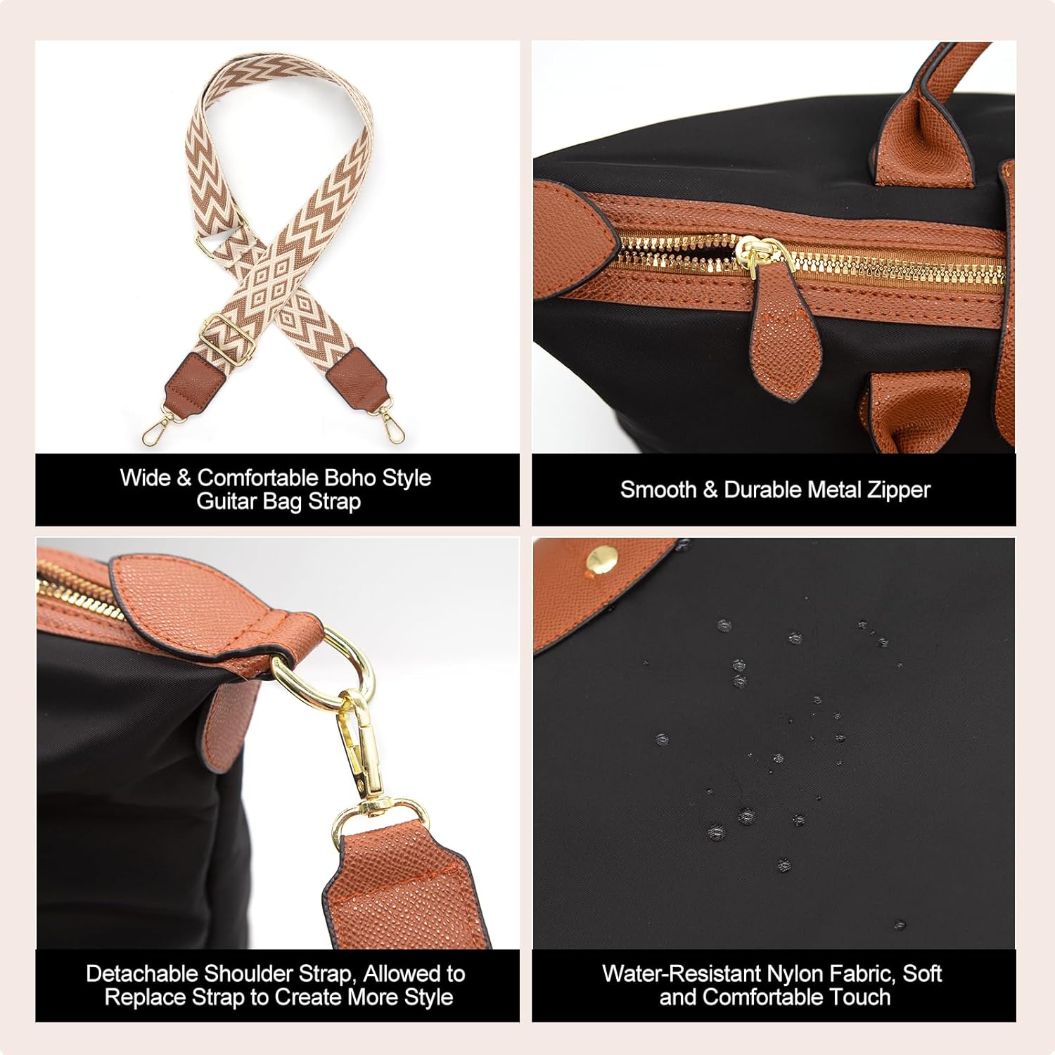 Long Keeper Duffle Bag Overnight Weekender Bags for Women 20L Carry On Handbag Crossbody Large Tote for Travel Short Trips - Image 4