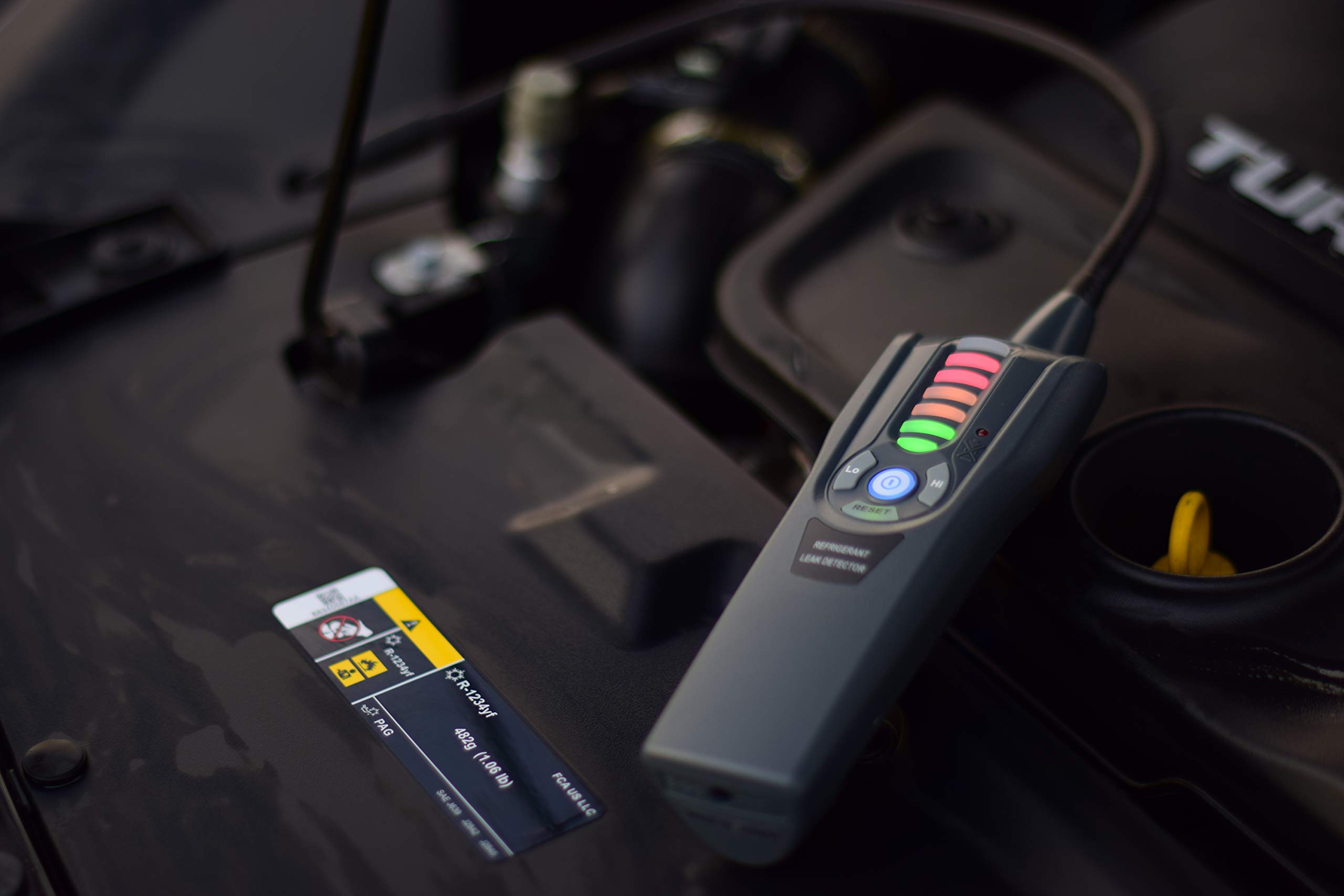 Detector electrónico de fugas (Sniffer) para gas formiergas (detección de fugas en sistemas de aire acondicionado de coche) con bomba de succión