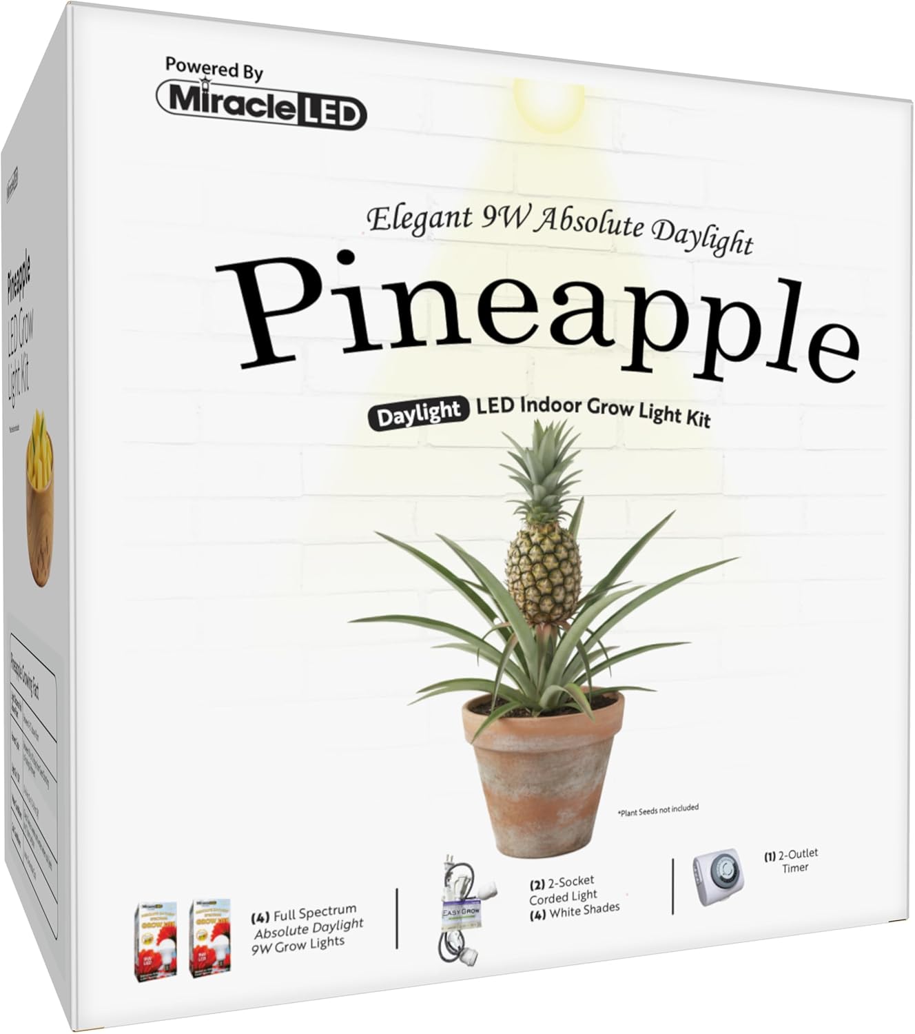 Miracle LED Elegant Pineapple Starter Grow Light Kit 2-Socket Full Spectrum (2- Pack)