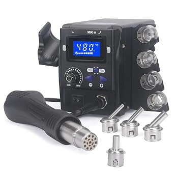 959D-II Soldering Station 700W Heat Gun Hot Air Desoldering Station For PCB Chip Repair with Easy Plug Pull Nozzles959D-II