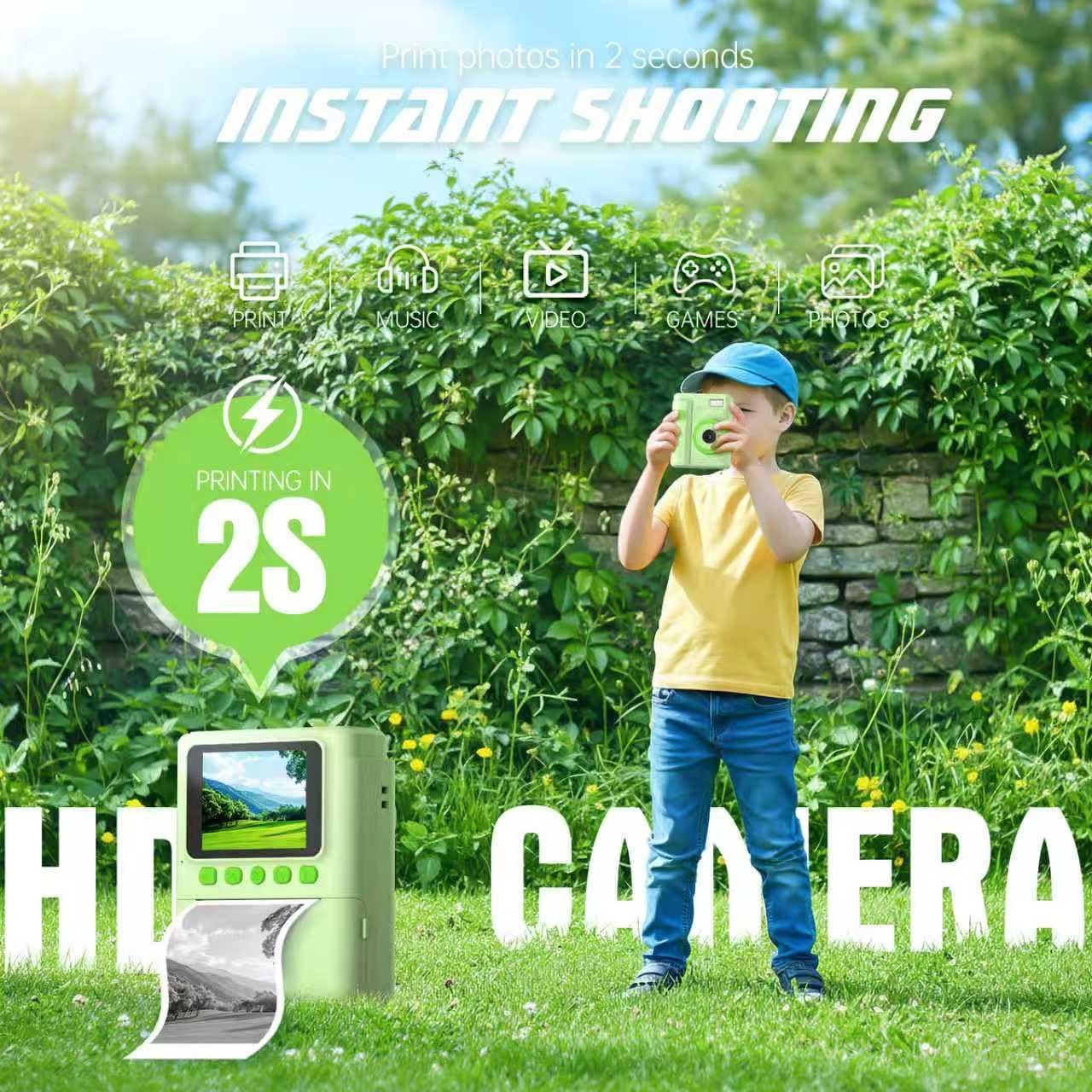 Mason & Friends Kids Print Camera Gift Set, 1080P Video, 16X Digital Zoom, Easy-to-Use Design for Boys and Girls Ages 3-12 10 71C0HutkXGL. AC SL1280
