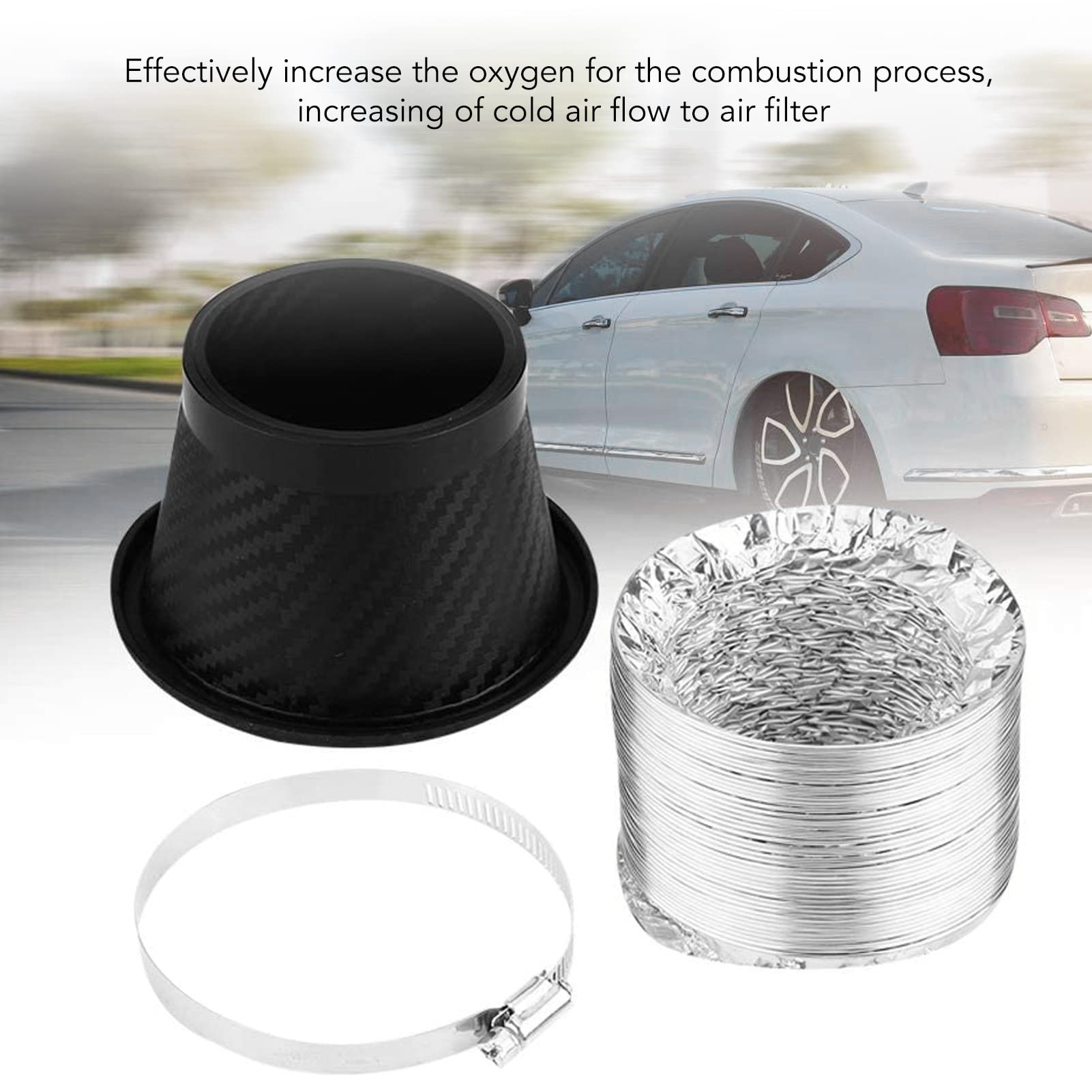 Kit D'Admission D'Air Turbo Universel - Entonnoir Tuyau Pare-Chocs Avant Pour Voiture Modifiée - Améliorez Le Flux D'Air Froid !