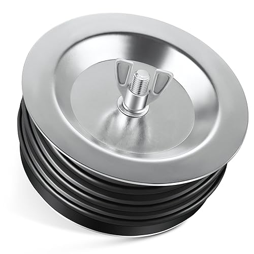 Dreyoo Tapón mecánico de pinza de extremo de tubería de 5 pulgadas, cubierta de tubo de drenaje de acero con tornillo galvanizado y tuerca de ala