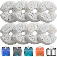 Cat Water Fountain Filters,8 PCS Replacement Filters for Pet Water Fountain, with Resin and Activated Carbon