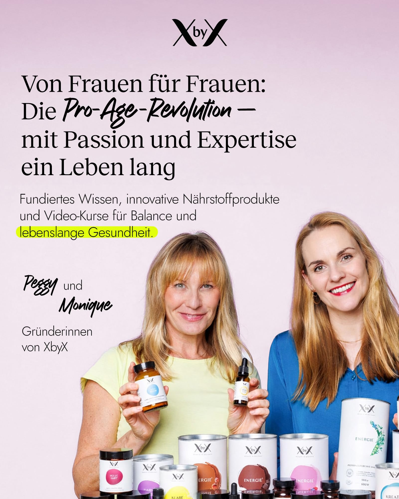 XbyX Bleib Geschmeidig 90 g - 30 Portionen - Gelenke-Komplex mit Vitamin C für Frauen - Plus Glucosamin, MSM, Kurkuma, Weihrauch - Aus Deutschland
