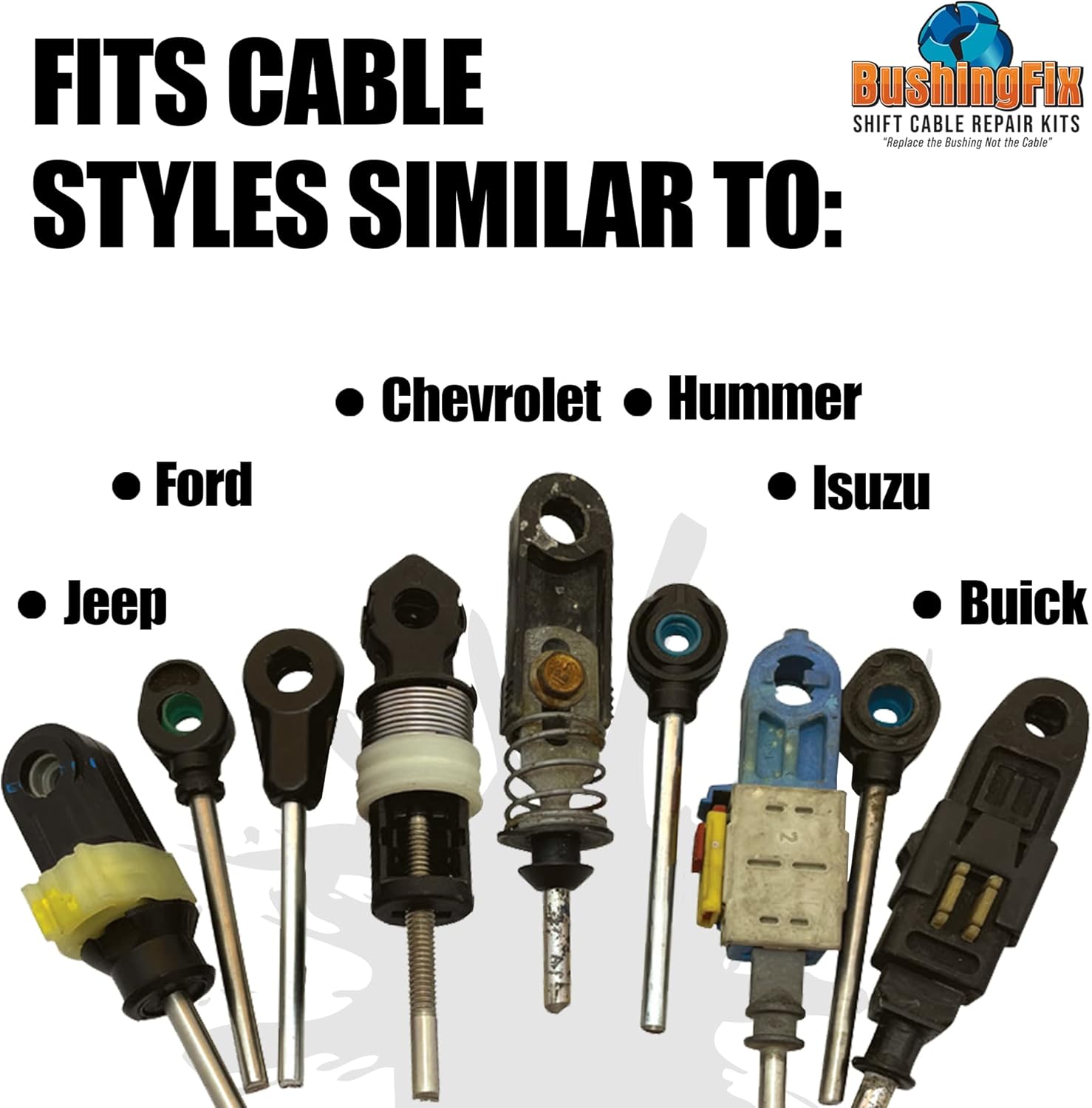 BushingFix Si2Kit - Automatic Transmission Shift Cable Bushing Repair Kit, Replacement Shifter Cable Bushing, Quality Transmission Repair Kit, Compatible with Chevrolet, Ford, Jeep, and Other Brands : Automotive