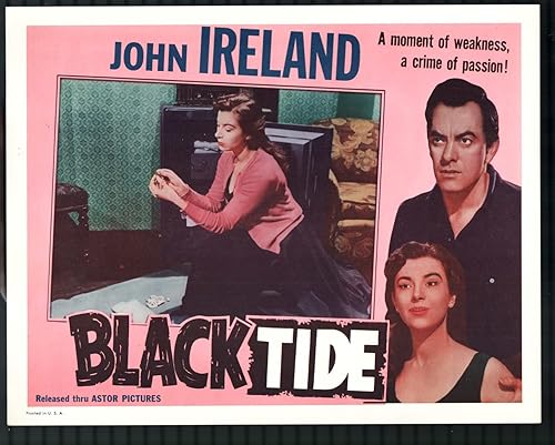 MOVIE POSTER Black Tide 11"x14" Lobby Card Maureen Connell John Ireland Film-Noir