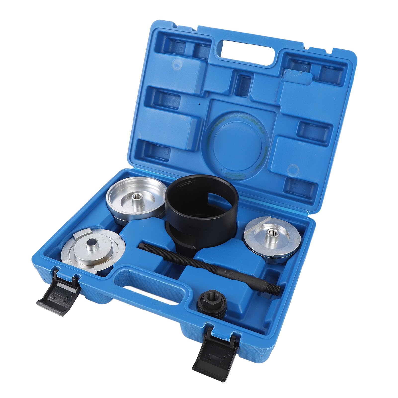 Drfeify Narzędzie do Tulei Ramy Pomocniczej Tylnego Zawieszenia Metalowa Tuleja Zawieszenia Tylnego do Demontażu Zestaw Narzędzi Instalacyjnych 6 Sztuk dla X5 E53 1999 2007 Mechaniki Garażowej i Prac