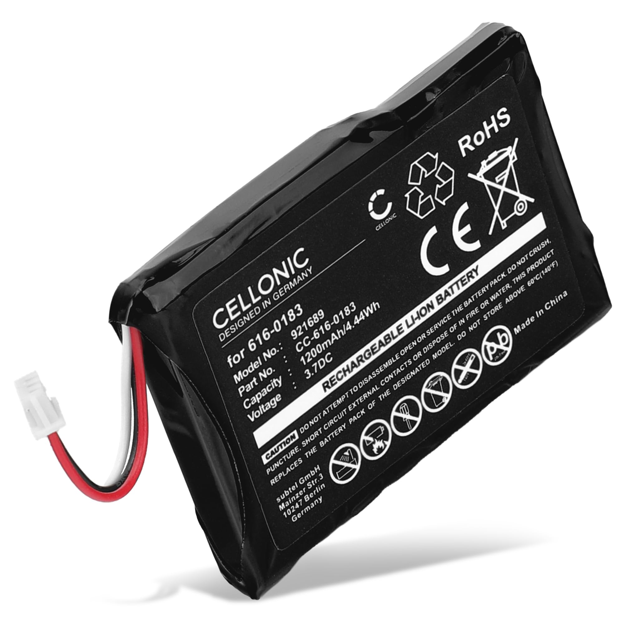 subtel 1x Batterie Compatible avec Apple iPod 4 Gen. - A1059 | 1x, (1200mAh, 3.7V, Lithium Ion), Lecteur mp3 Batterie pour Apple iPod 4 Gen. (Photo) - A1099, 616-0183, 616-0198, 616-0215