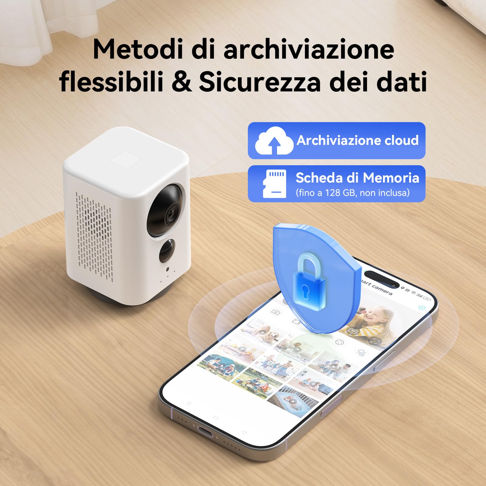 4G LTE Telecamera Interno con SIM, 2K Videocamera Interno senza WiFi, 360° PTZ Videocamera Sorveglianza on Visione Notturna a Colori, Rilevamento Movimento, Audio 2 Vie