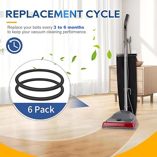 Miniatura 14 de KeeTidy Cinturón de vacío, paquete de 10 cinturones redondos 30563B para aspiradora vertical, compatible con aspiradora Sanitaire Eureka, Style RD
