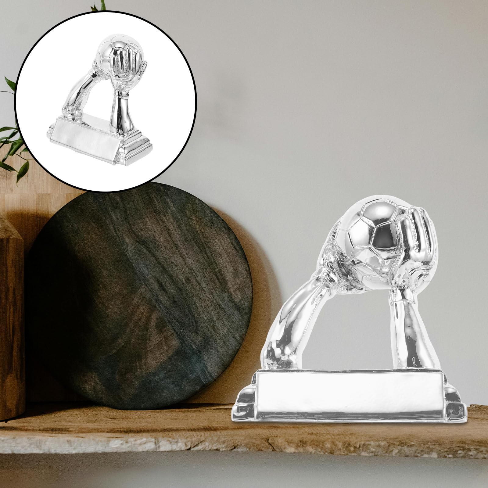 Trofeo de Fútbol de Resina Ligero y Fácil de Transportar Diseño Elegante y Acabado Delicado para Premiar Porteros en Ceremonias de Equipos y Cumpleaños de Aficionados
