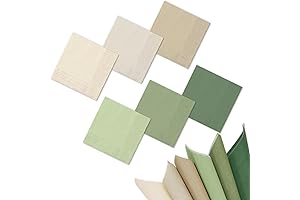 Whaline Disposable Paper Cocktail Napkins in Sage Green Color
