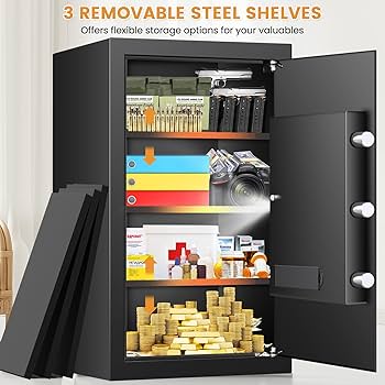 fire様 6.0 Cuft Large Fireproof Safe, Home Safes Water and