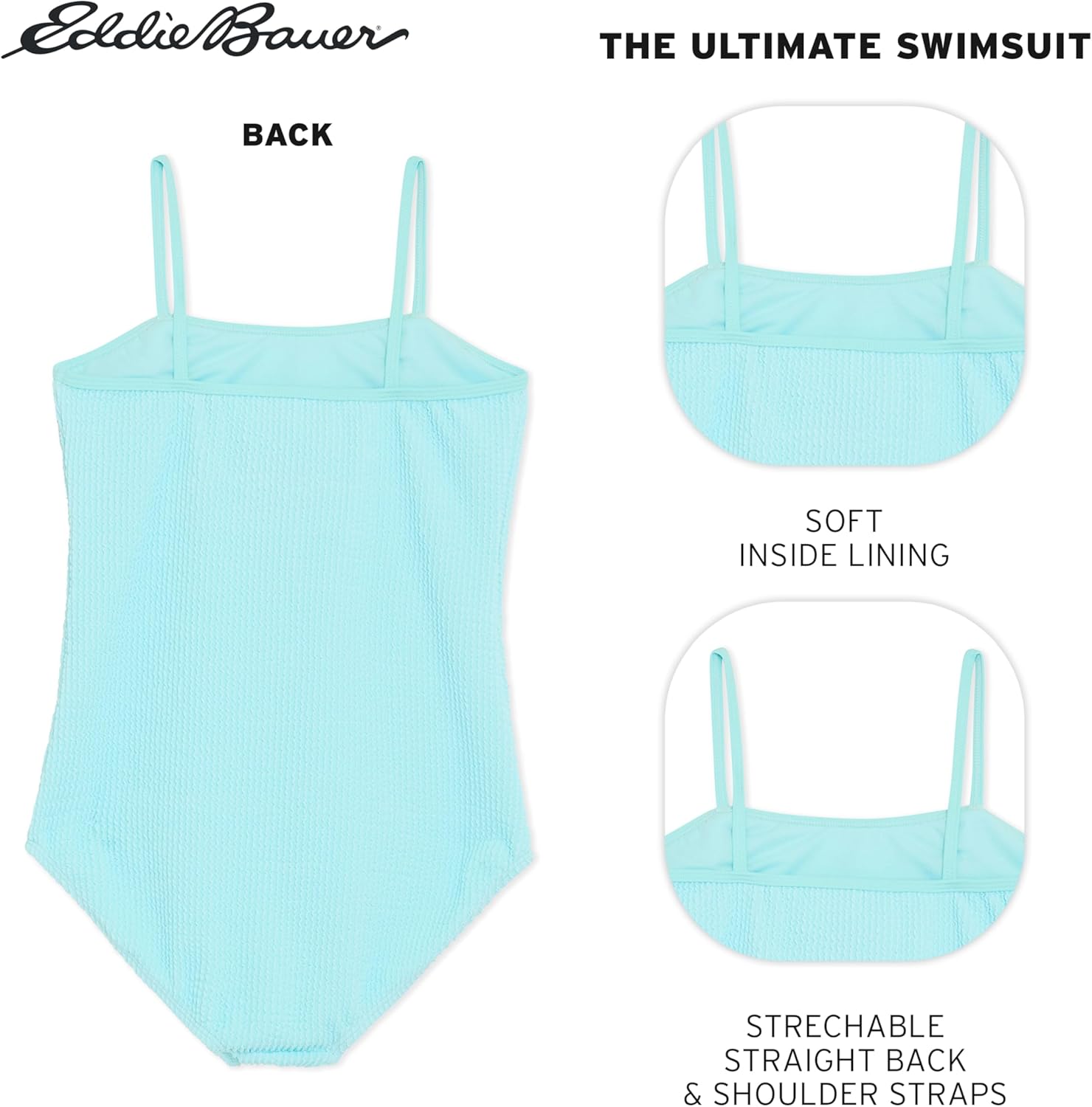 Eddie Bauer Girls' UPF 50+ Scoop-Neck Stretchable One-Piece Swimsuit - Image 3
