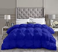 Vista 45 de Edredón de lujo para todas las estaciones, estilo pintuck, 100% algodón orgánico, tamaño Queen de 98 x 98 pulgadas, edredón plisado de 3 piezas