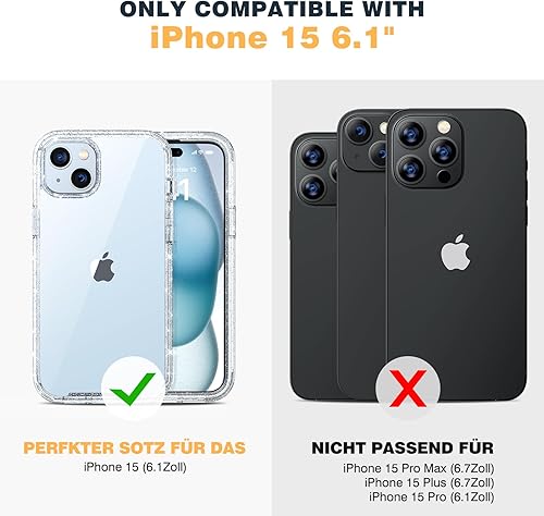 Miniatura 7 de Diaclara - Funda resistente de cuerpo completo con protector de pantalla sensible al tacto y antiarañazos, con protector de lente de cámara, para