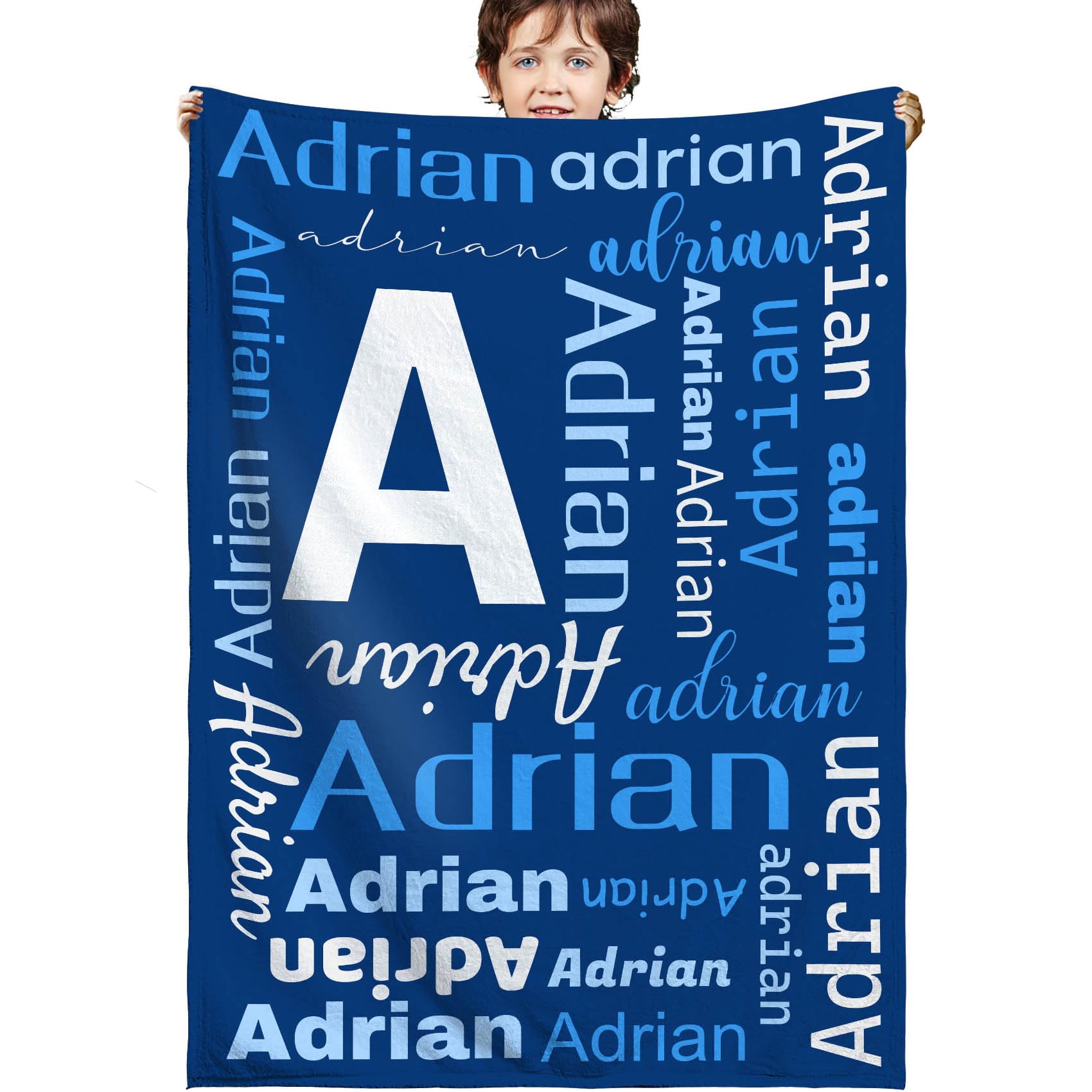 XNBTIM Personalised Baby Blanket,Customised Baby Blanket for Newborn,Custom Kids Blanket, Personalized Blankets for Kids adults,Name Blankets Personalized Kids,Birthday Christmas Valentines Day Gift
