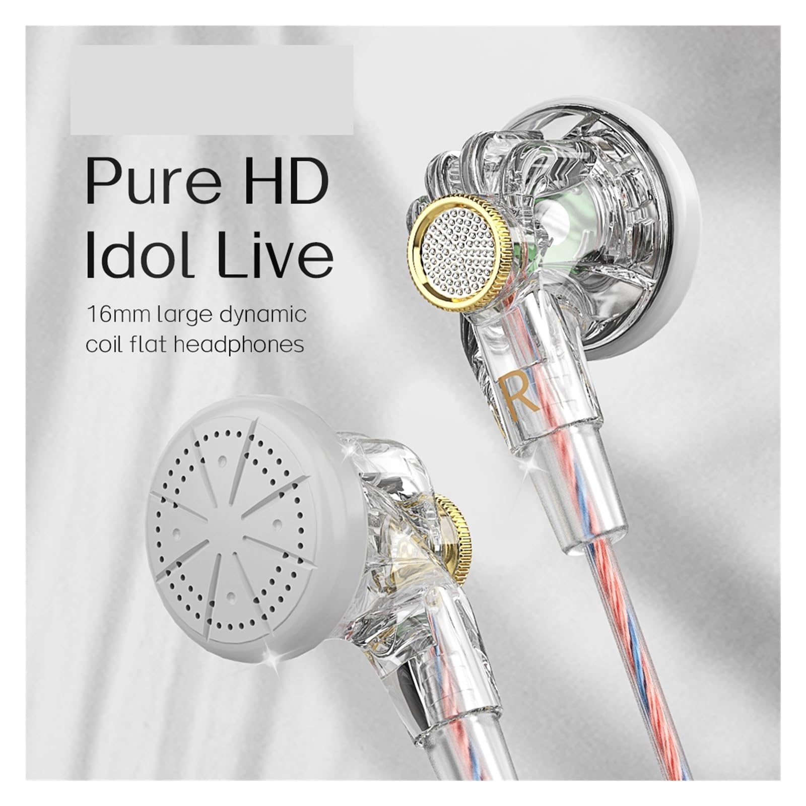 Auriculares con Cable estéreo HiFi, Auriculares Planos con micrófono HD de 3,5mm, Auriculares internos Deportivos for Juegos de música(Green)