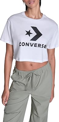 Converse Women's Star Chevron Embroidered Sporty Knit Top