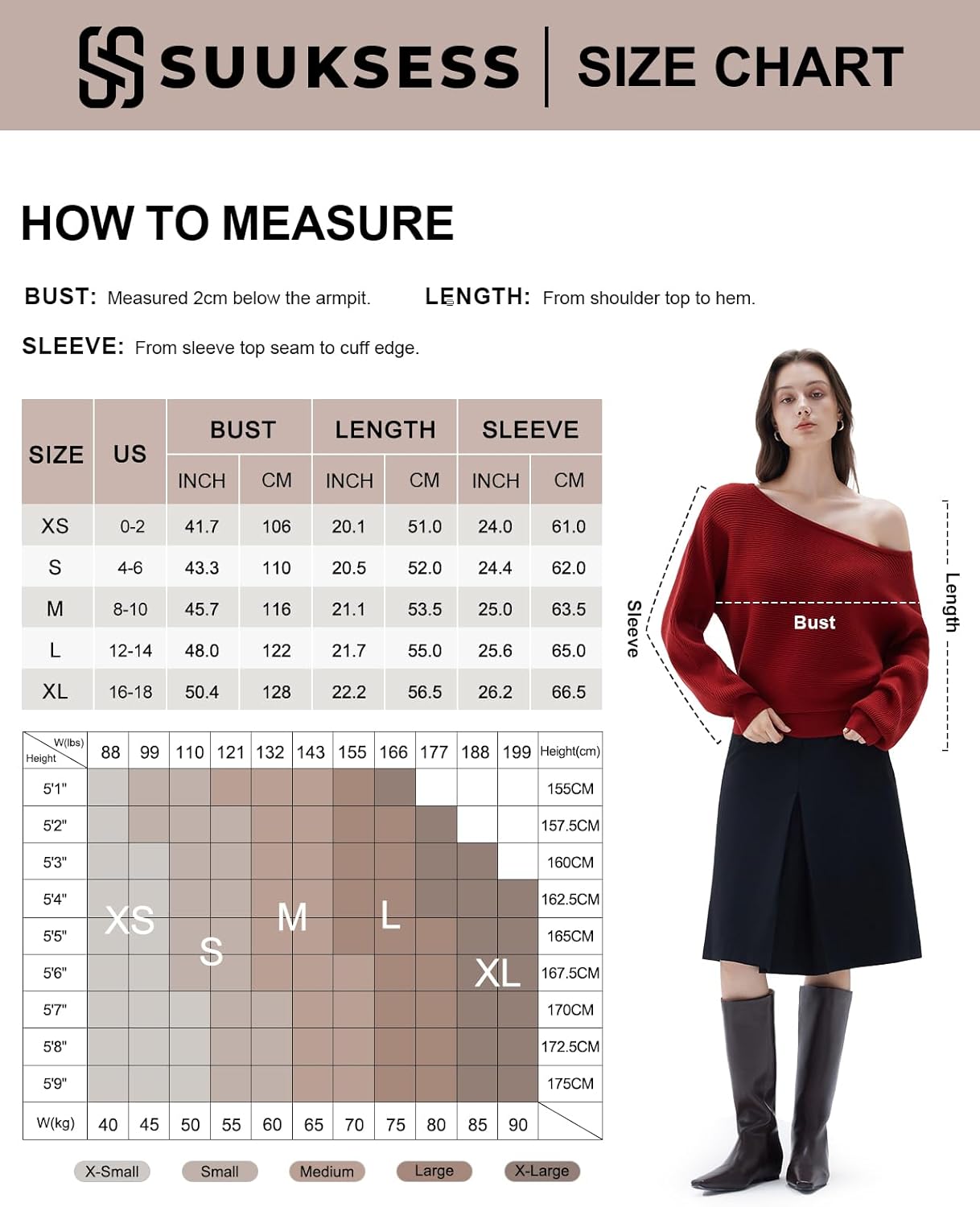 SUUKSESS Women Cashmere Blend Oversized Off Shoulder Pullover Sweaters Boat Neck Long Sleeve Knit Jumpers Tops - Image 6