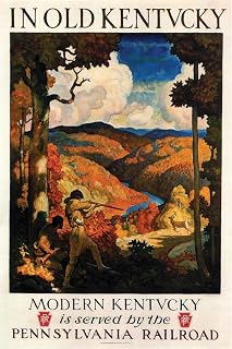 In Old Kentucky Pennsylvania Railroad Vintage Travel Cool Wall Art Print Poster 24x36