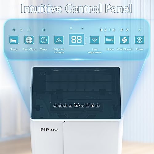 Miniatura 4 de Pipleo Deshumidificador para el hogar y el sótano, deshumidificadores de 120 pintas para hogar grande de 6000 pies cuadrados, con manguera de