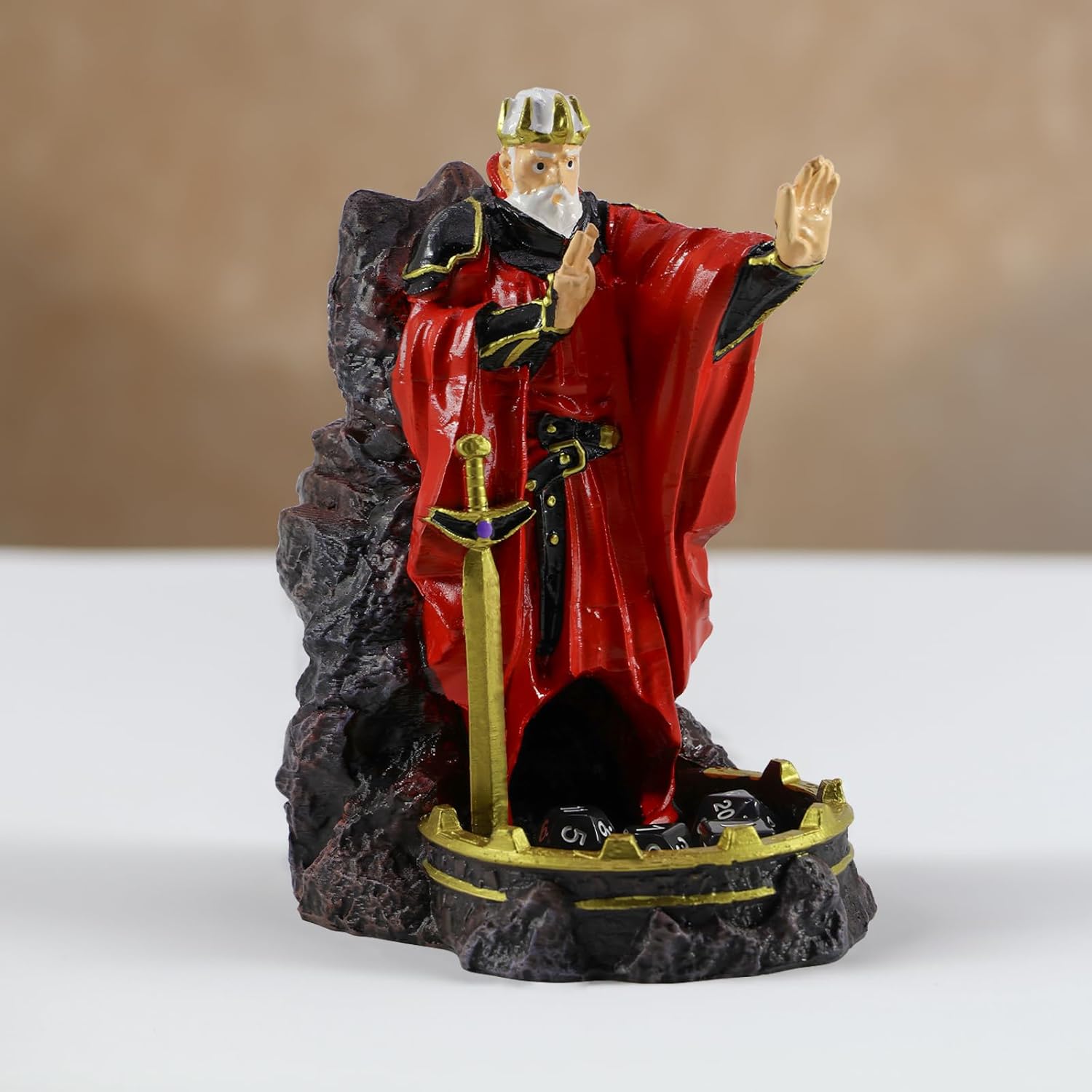 God Dice Tower DND Dice Tray for RPG Games Tabletop Games (Painting)