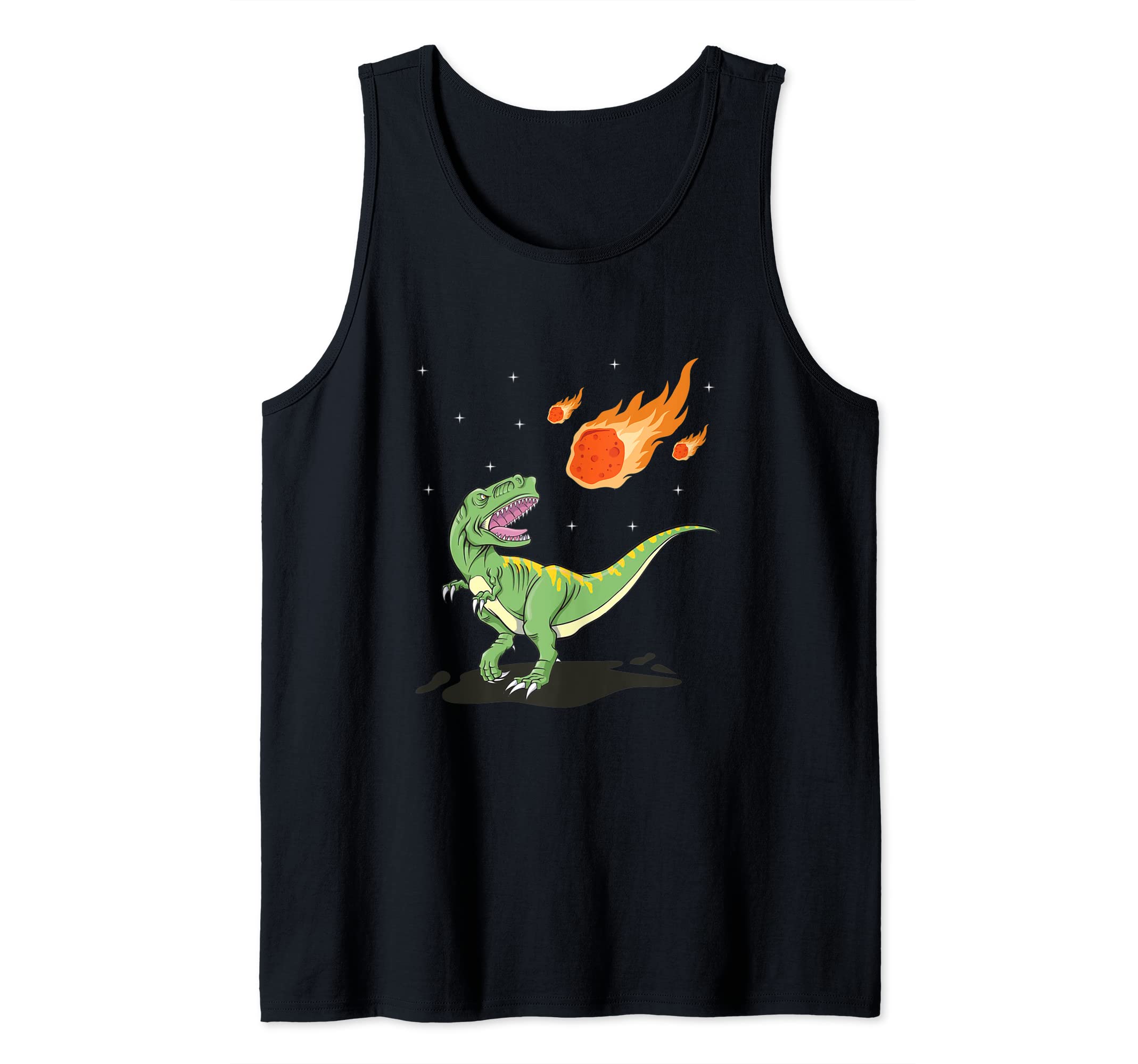Dinosaur Meteorite Comet Meteor Shower Tyrannosaurus Tank Top