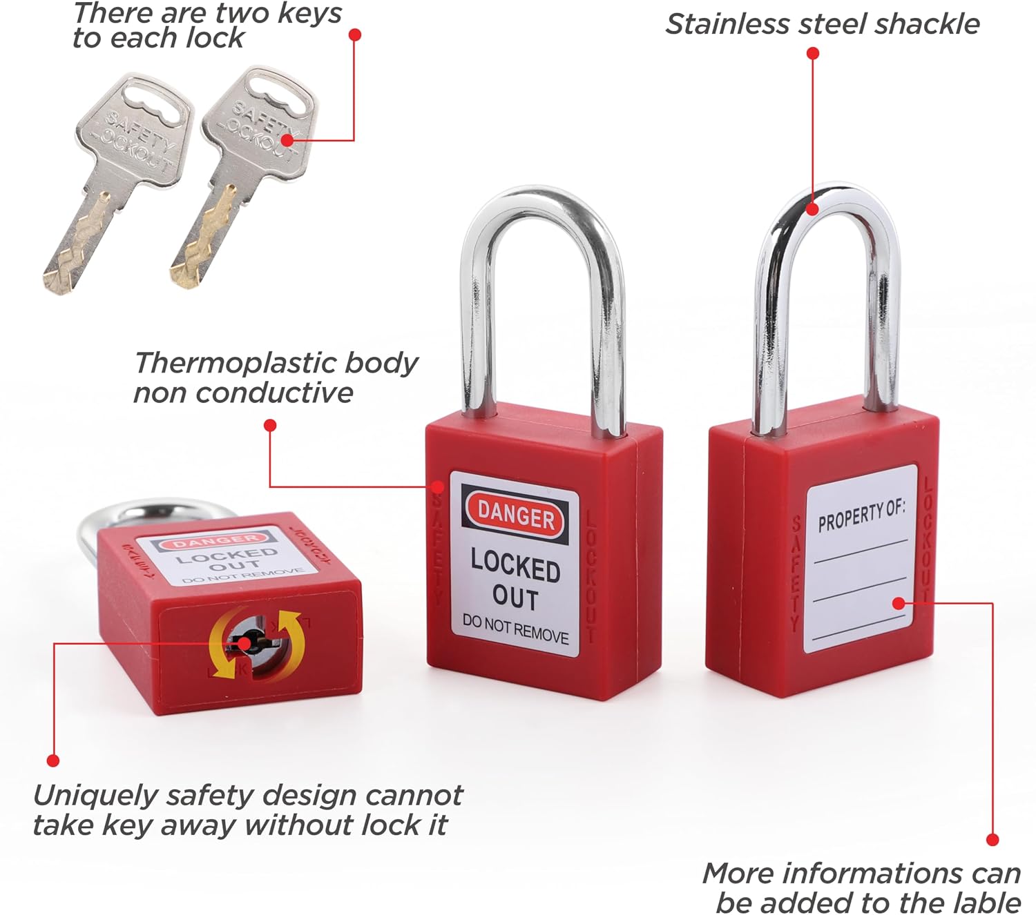 73 PCS OSHA Compliant Lockout Tagout Kit- Safety Loto Kit with Padlocks, Lockout Hasps, Loto Tags, Circuit Breaker, Electrical Plug, Ball/Gate/Cable Locks for Industrial Electrical & Machinery Safety