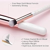 Vista 5 de Jessup Juego de brochas de maquillaje profesional 25 piezas con 2 en 1 alfombrilla de limpieza de cepillo de silicona y esponja de eliminación