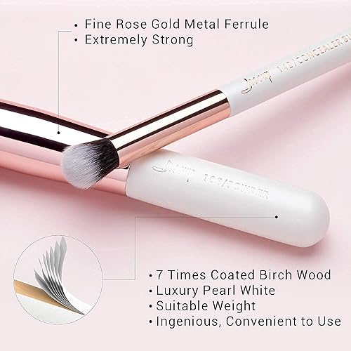 Miniatura 5 de Jessup Juego de brochas de maquillaje profesional 25 piezas con 2 en 1 alfombrilla de limpieza de cepillo de silicona y esponja de eliminación de