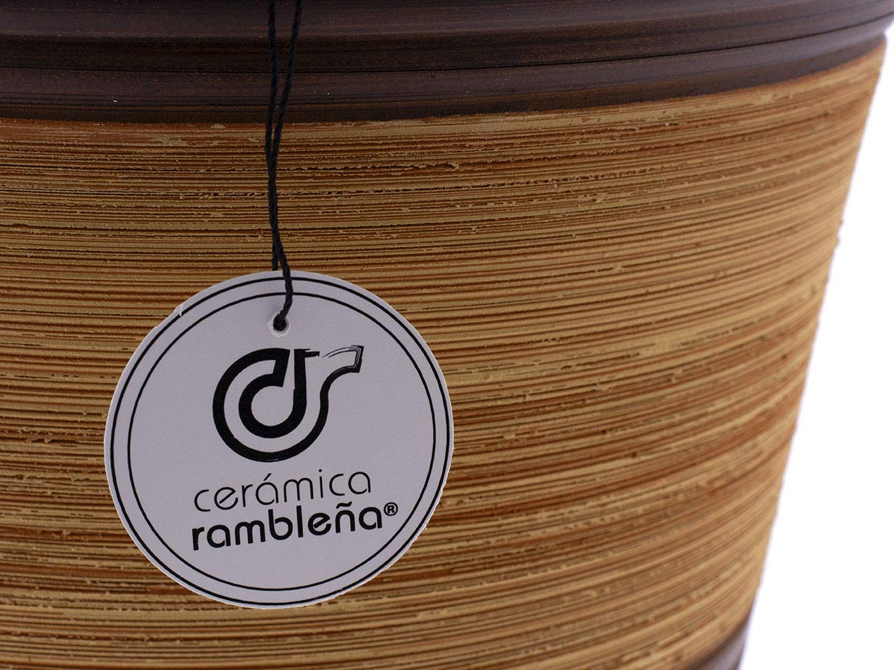 CERÁMICA RAMBLEÑA | Maceta Grande | Maceta Original | Maceta Exterior | Maceta de Barro Rojo Rambleña - Modelo J22 | 30x30x25 cm