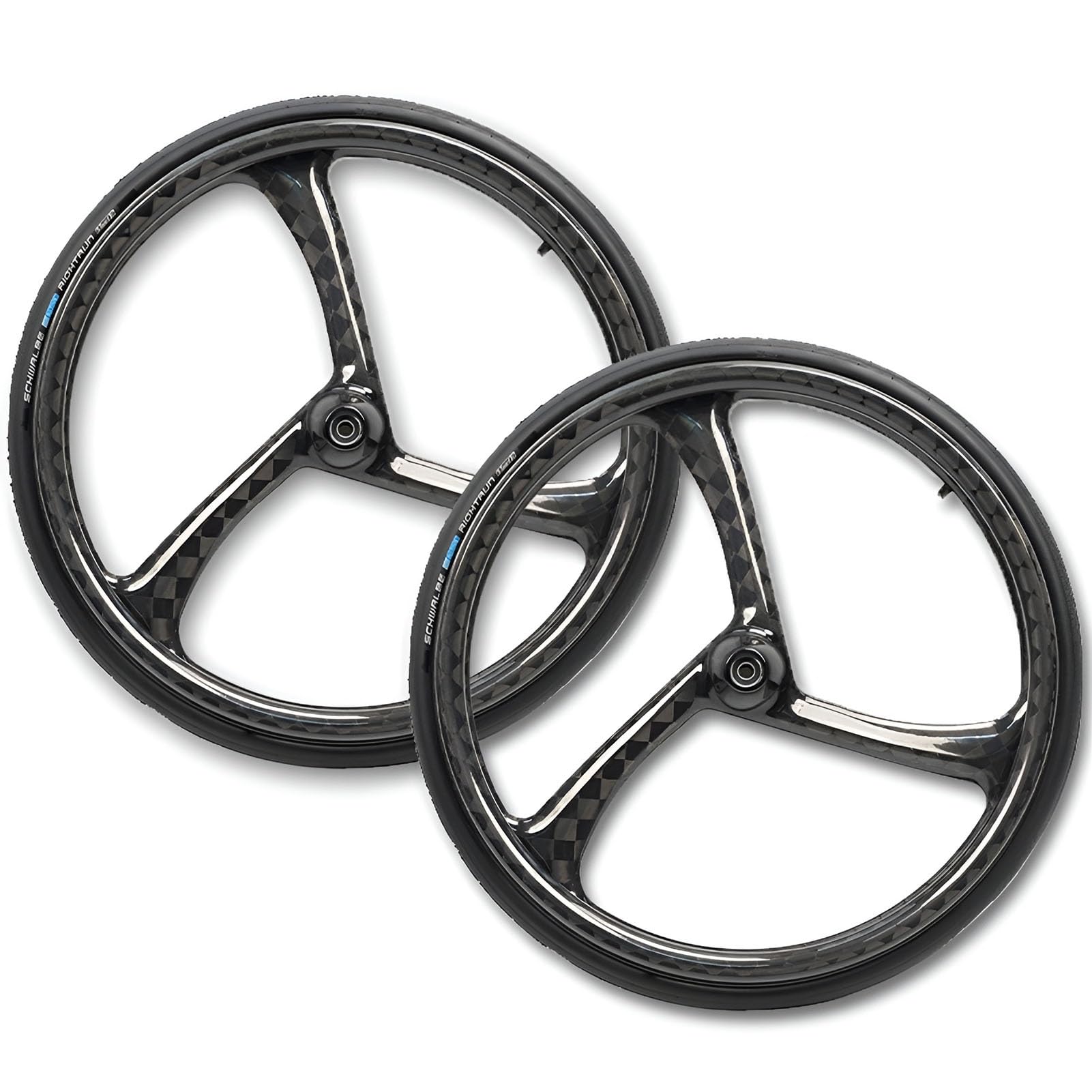 Rueda Trasera para Silla de Ruedas Deportiva, Rueda de Fibra de Carbono 24 × 1, Accesorio de Repuesto de Rueda Neumática