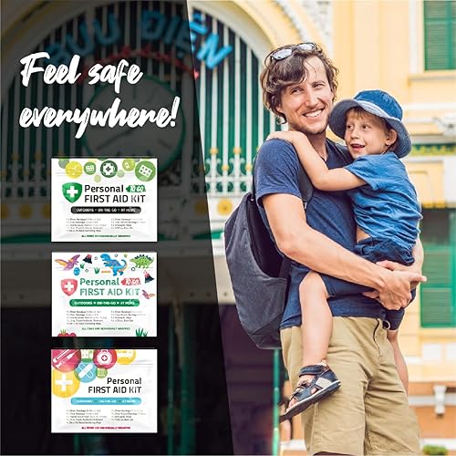 Miniatura 3 de 3 botiquines de primeros auxilios portátiles de tamaño de viaje  Perfecto para el hogar, oficina, automóvil, escuela, negocios, viajes, senderismo,