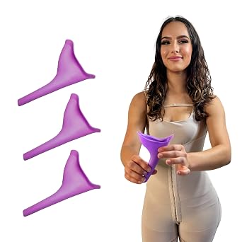 Female Urinal for Travel, Reusable Female Urination Device Silicone Pee Funnel for Women, Portable Urinals for Women Standing Up, Female External Catheter Portable Urinal