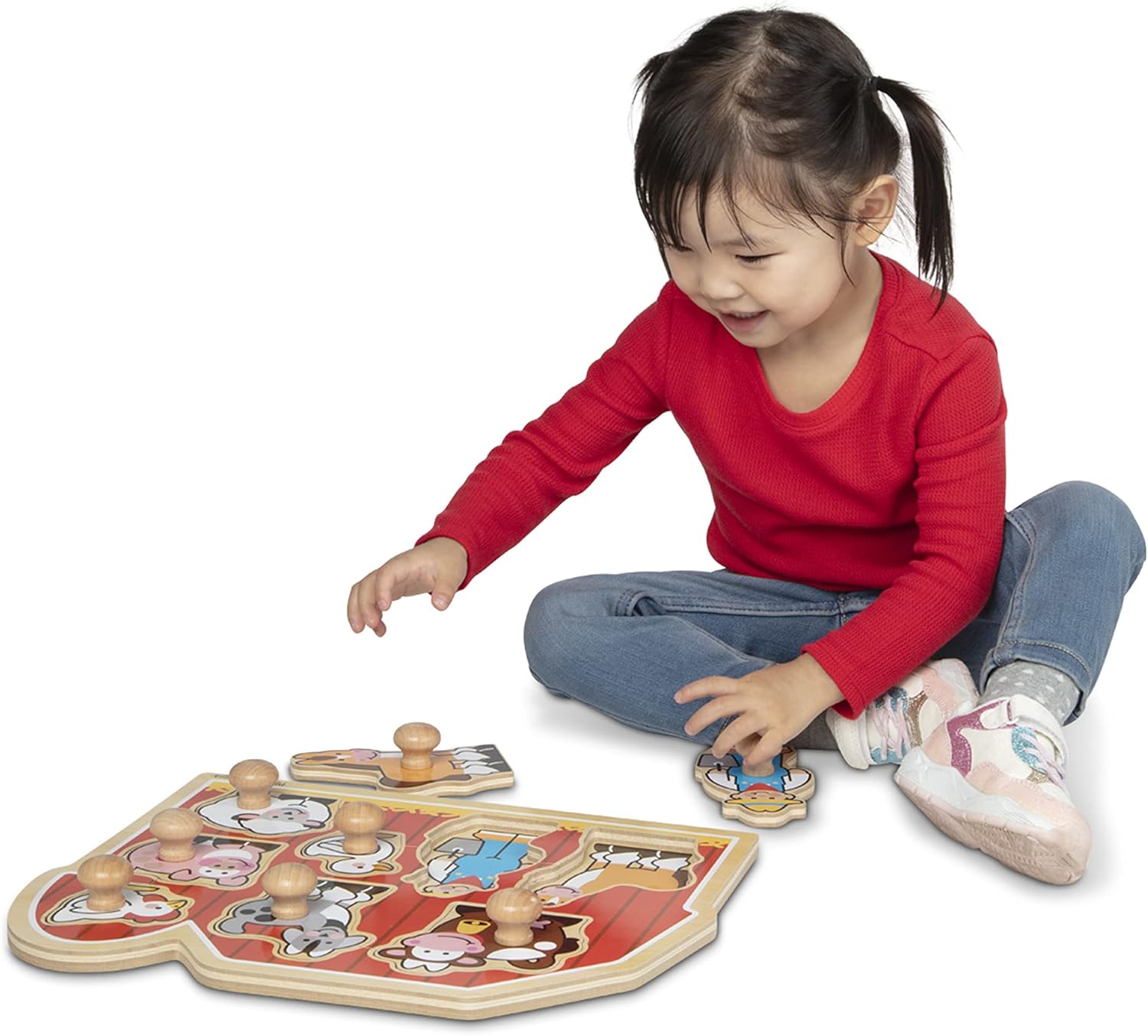 Melissa & Doug Farm Animals Jumbo Knob Wooden Puzzle : Melissa & Doug: Everything Else