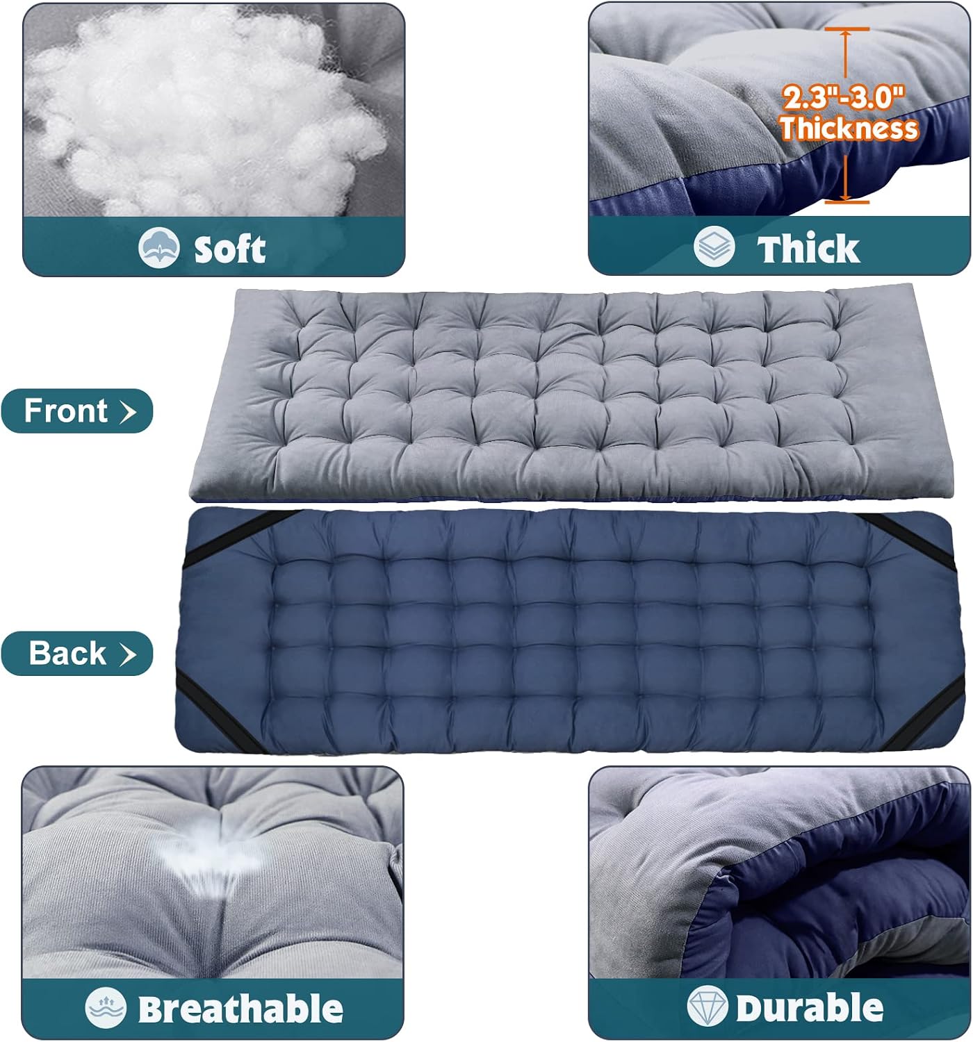 Barbella Folding Camping Cot, Folding Cot Camping Cots for Adults, Portable Sleeping Cot with Mattress Foldable Outdoor Bed Camp Cots Guest Bed with Carry Bag for Home, Office & Outdoor Use