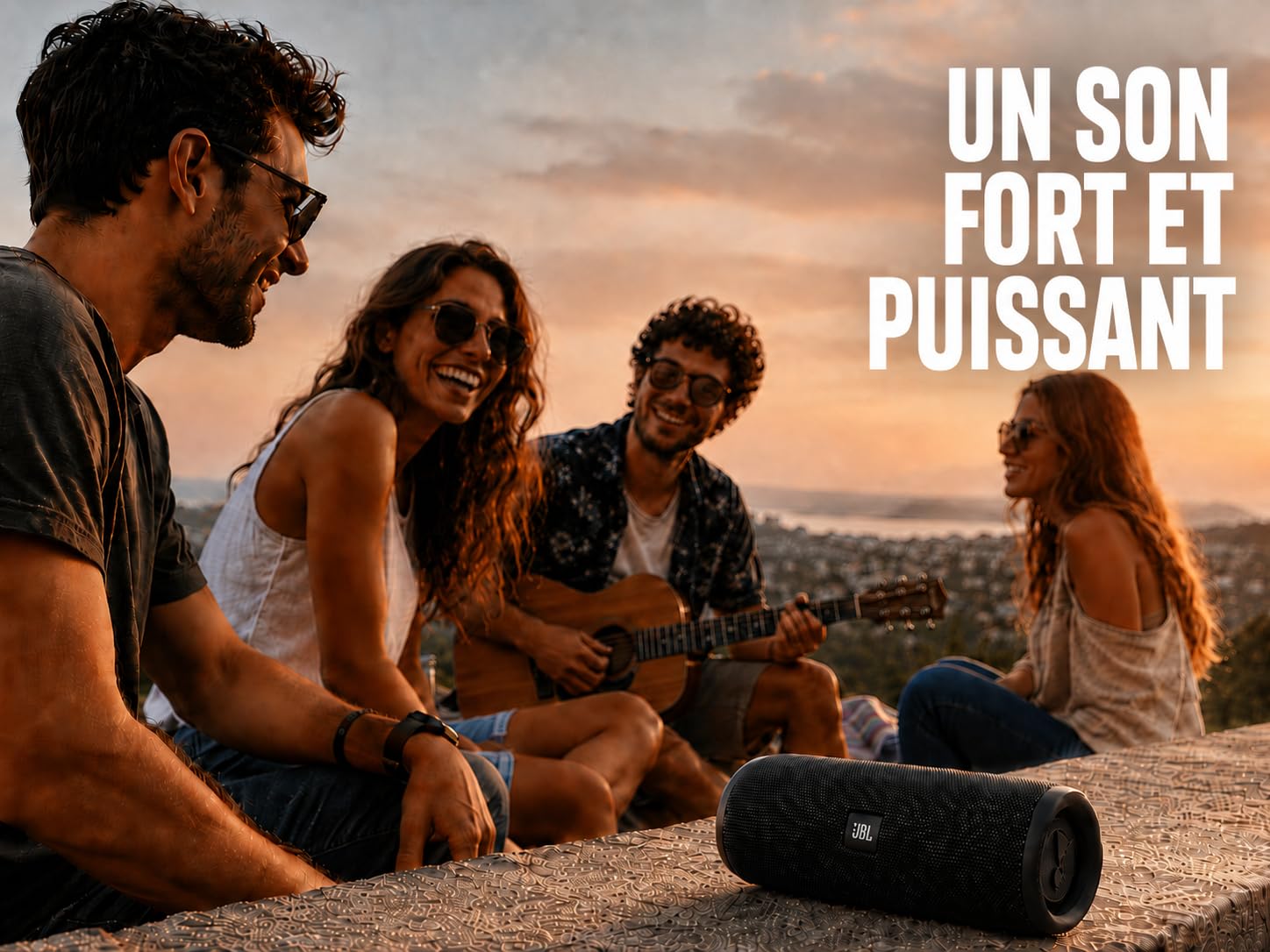 JBL Flip Essential 3, Enceinte Bluetooth Portable, Noir | Batterie Rechargeable, Étanchéité IP67, Autonomie Jusqu’à 12 Heures