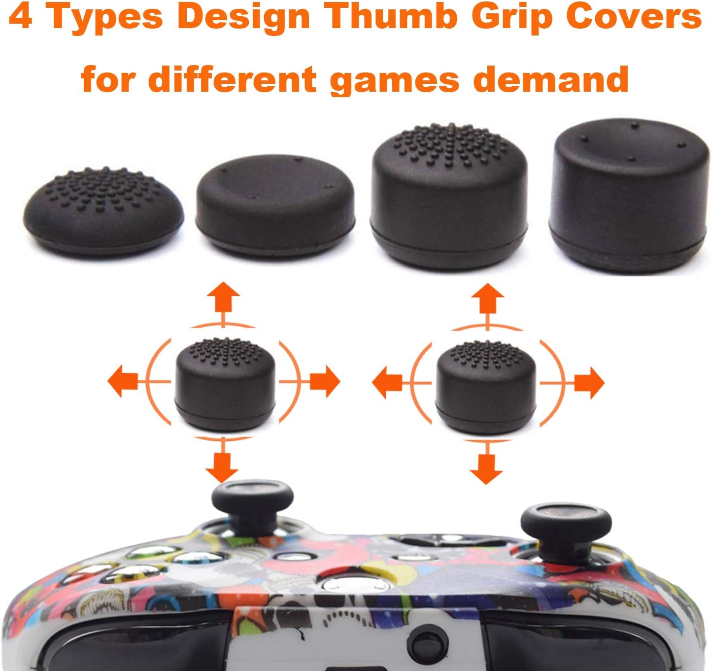 Grips for Xbox Series X Controller, Pandaren Studded Anti-Slip Silicone Cover for Xbox Series X/S Controller Skin Hand Grip with 8pcs FPS Pro Thumb Sticks Cap Protector(Camoured)