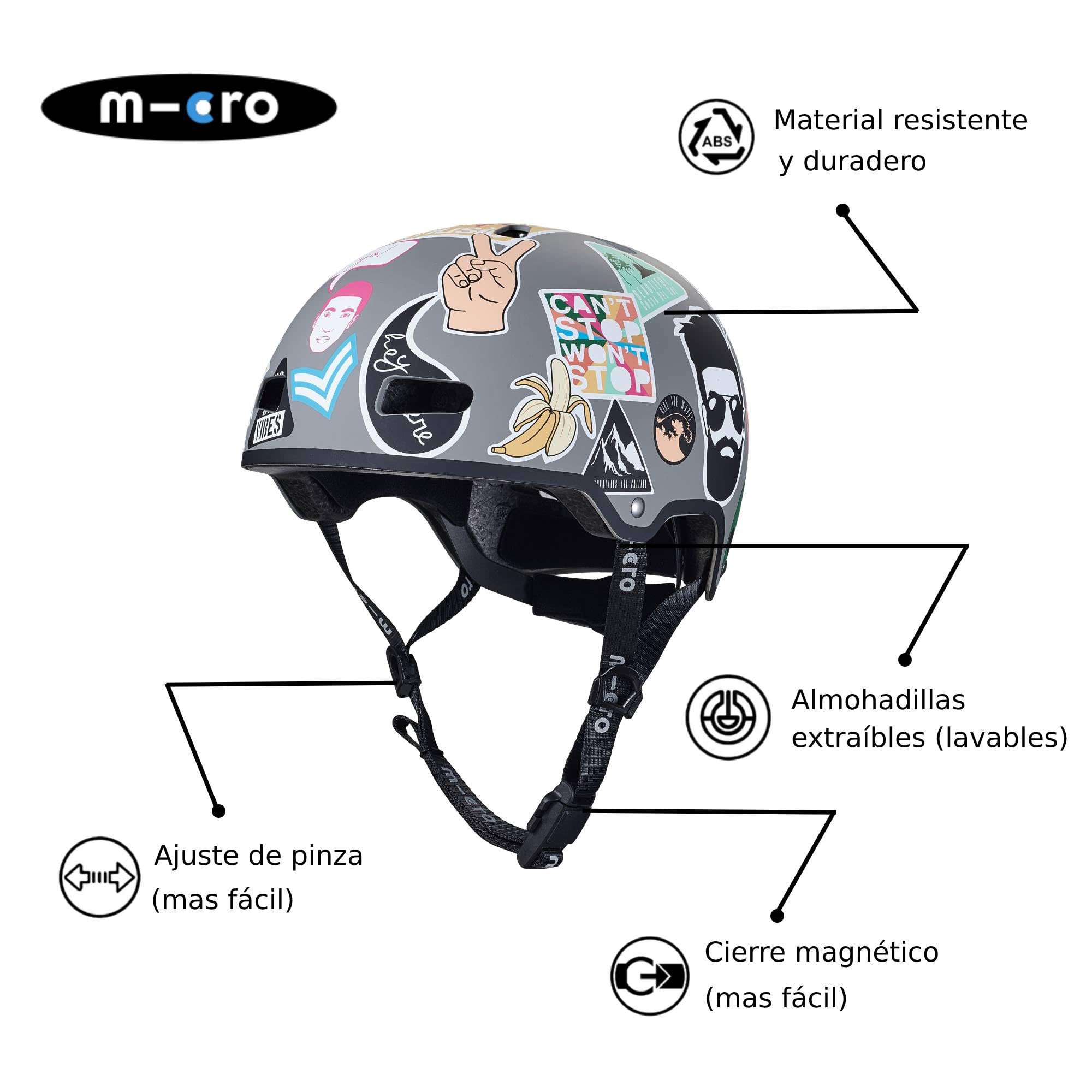 Casco Infantil Micro® con Luz Trasera y Cierre Magnético 250g
