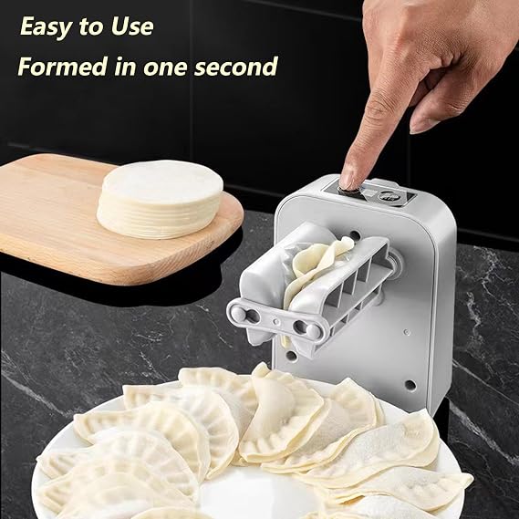 Pelmeni Maker Potsticker Maker, Rapid Forming Electric Dumpling Maker Machine, 3 Modes Automatic Dumpling Maker Machine, Empanadas Maker Press Ravioli Maker with Spoon and Brush