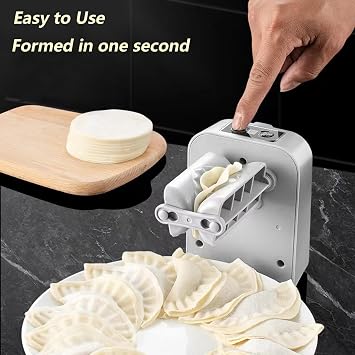 Pelmeni Maker Potsticker Maker, Rapid Forming Electric Dumpling Maker Machine, 3 Modes Automatic Dumpling Maker Machine, Empanadas Maker Press Ravioli Maker with Spoon and Brush